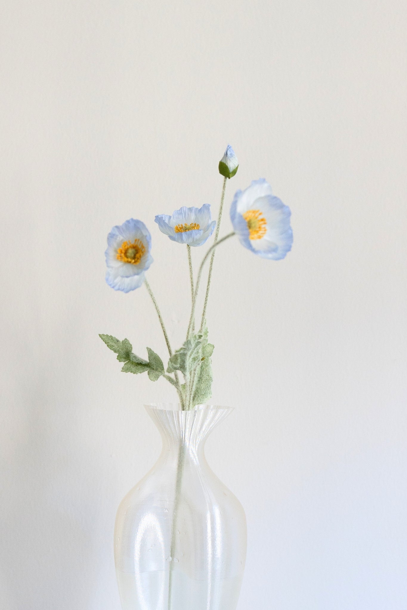 Kunstig valmue - lyseblå